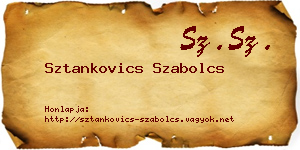 Sztankovics Szabolcs névjegykártya