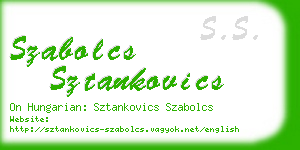 szabolcs sztankovics business card